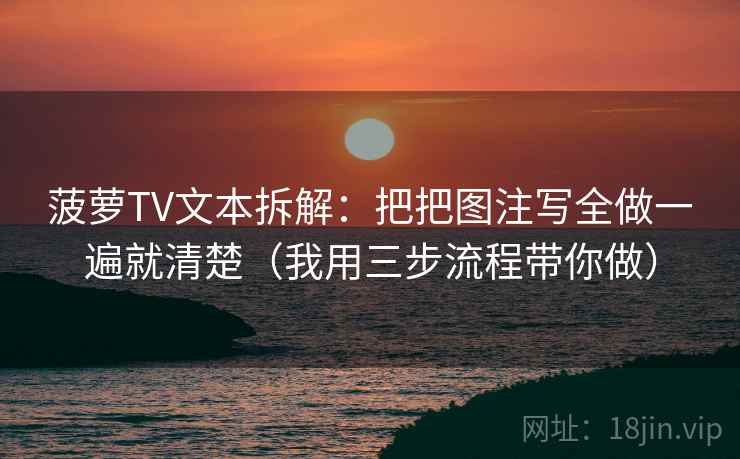 菠萝TV文本拆解：把把图注写全做一遍就清楚（我用三步流程带你做）